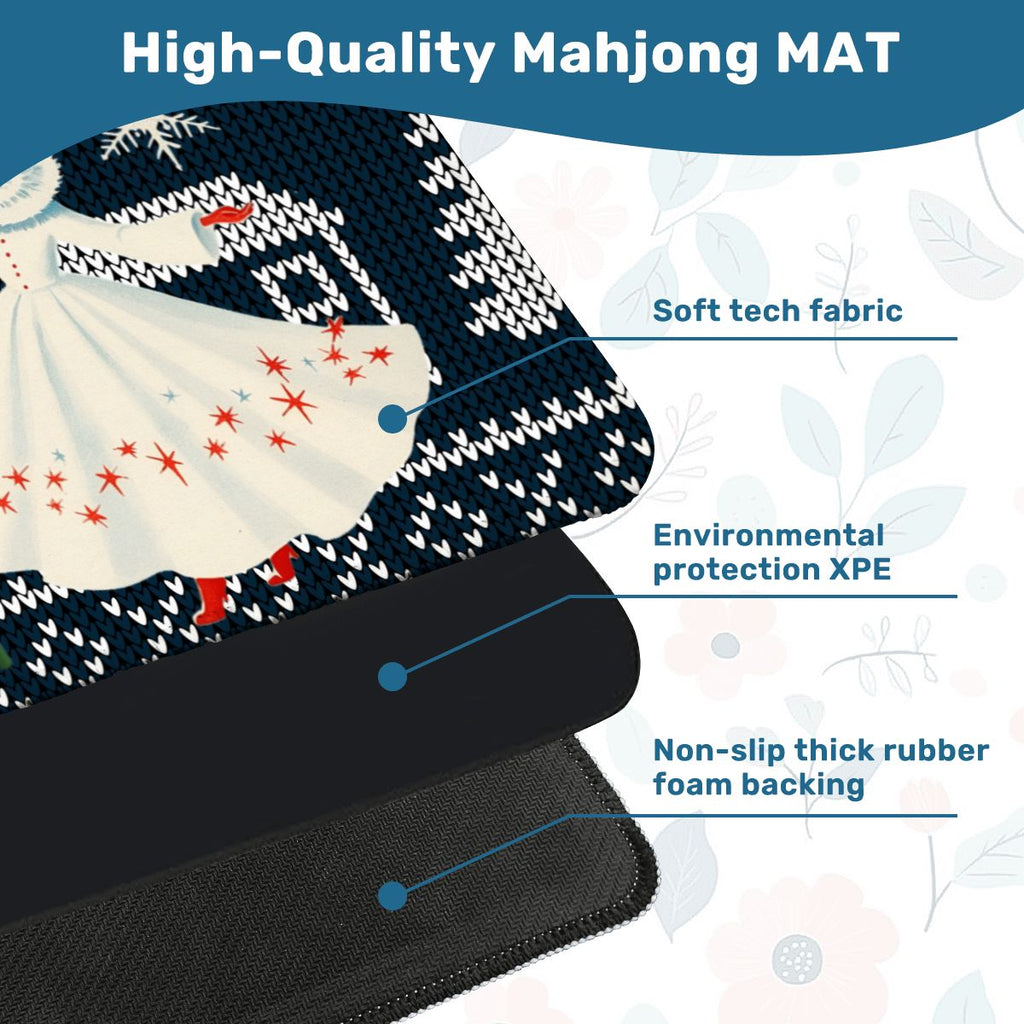 Sweater Weather Nostalgic Whimsical Christmas Mahjong Mat