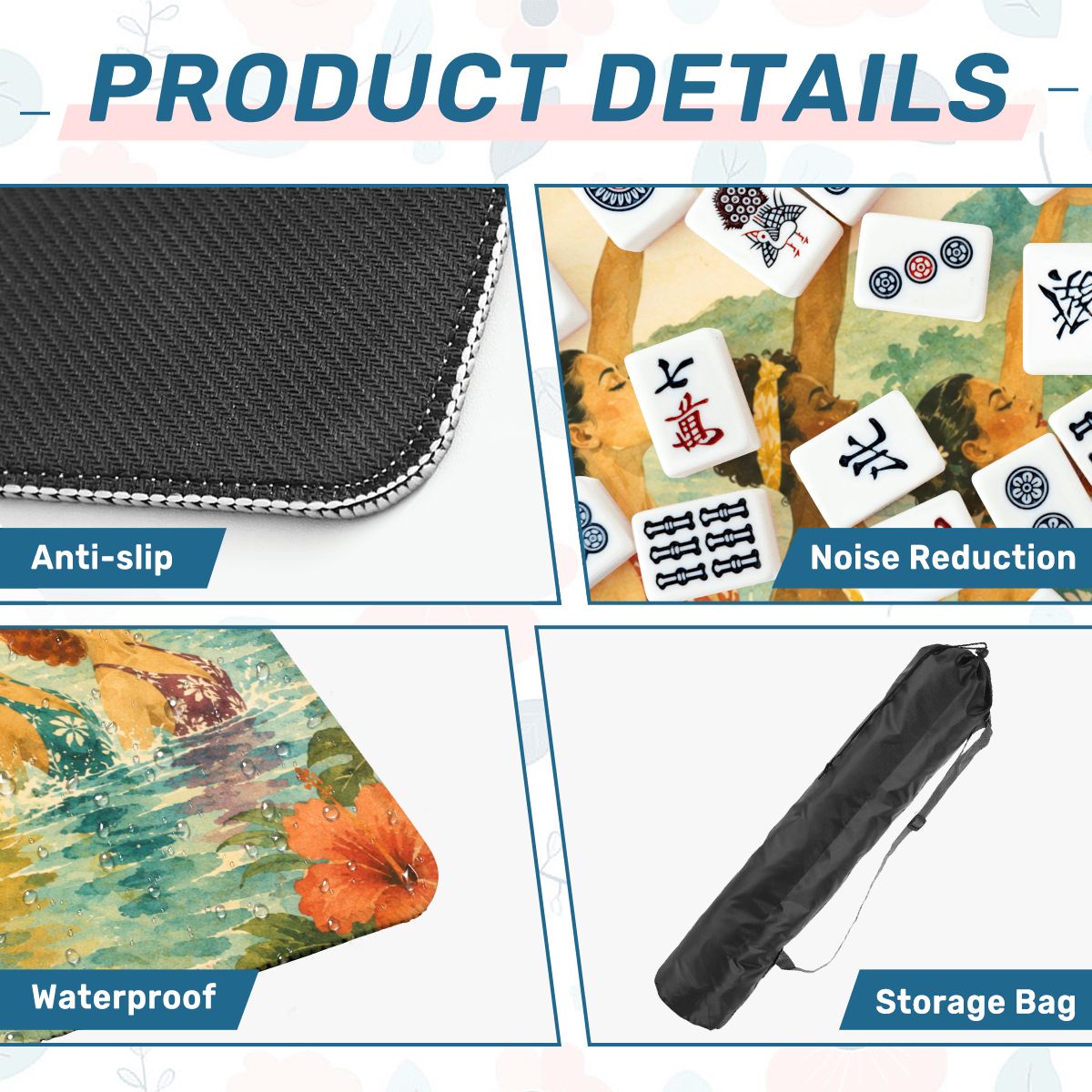 The Old World Nostalgic Tropicana Swim Club Mahjong Mat