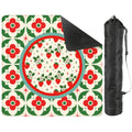 The Bloom-a-Rama Red And Green Mahjong Mat