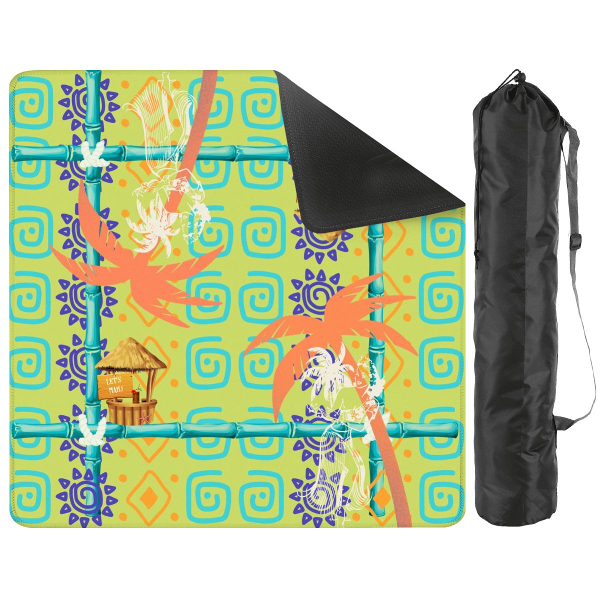 Aloha Polynesian Mini Travel Mahjong Mat (Ship Rolled up)