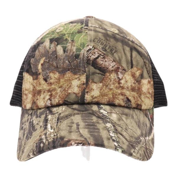 C.C MOSSY OAK Mini Break-Up Camouflage Mesh Back Ball Cap BA936