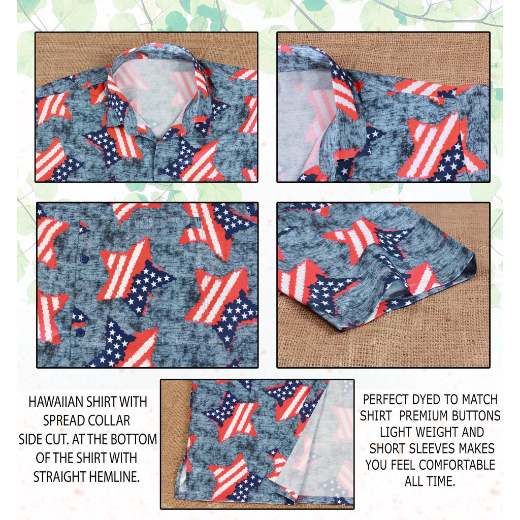 Men's Patriotic 4th of July American USA Flag Shirts P00191