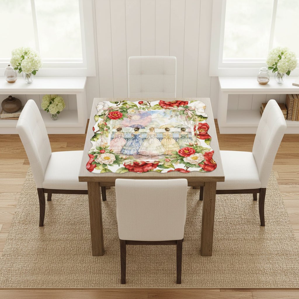Sweet Home Alabama Southern Belles Scalloped Mahjong Mat