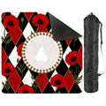 Harlequin Romance Red Poppy Play Mahjong Mat