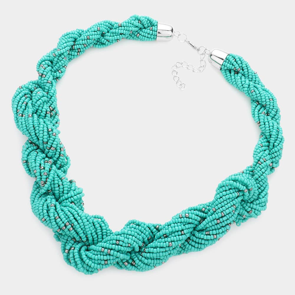 Braided Seed Beaded Necklace