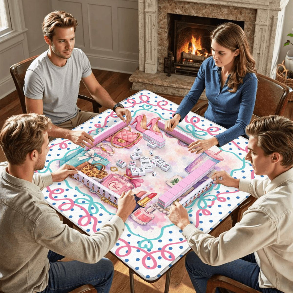 Retail Therapy Luxe Mahjong Mat, Bling, Bags And Tiles