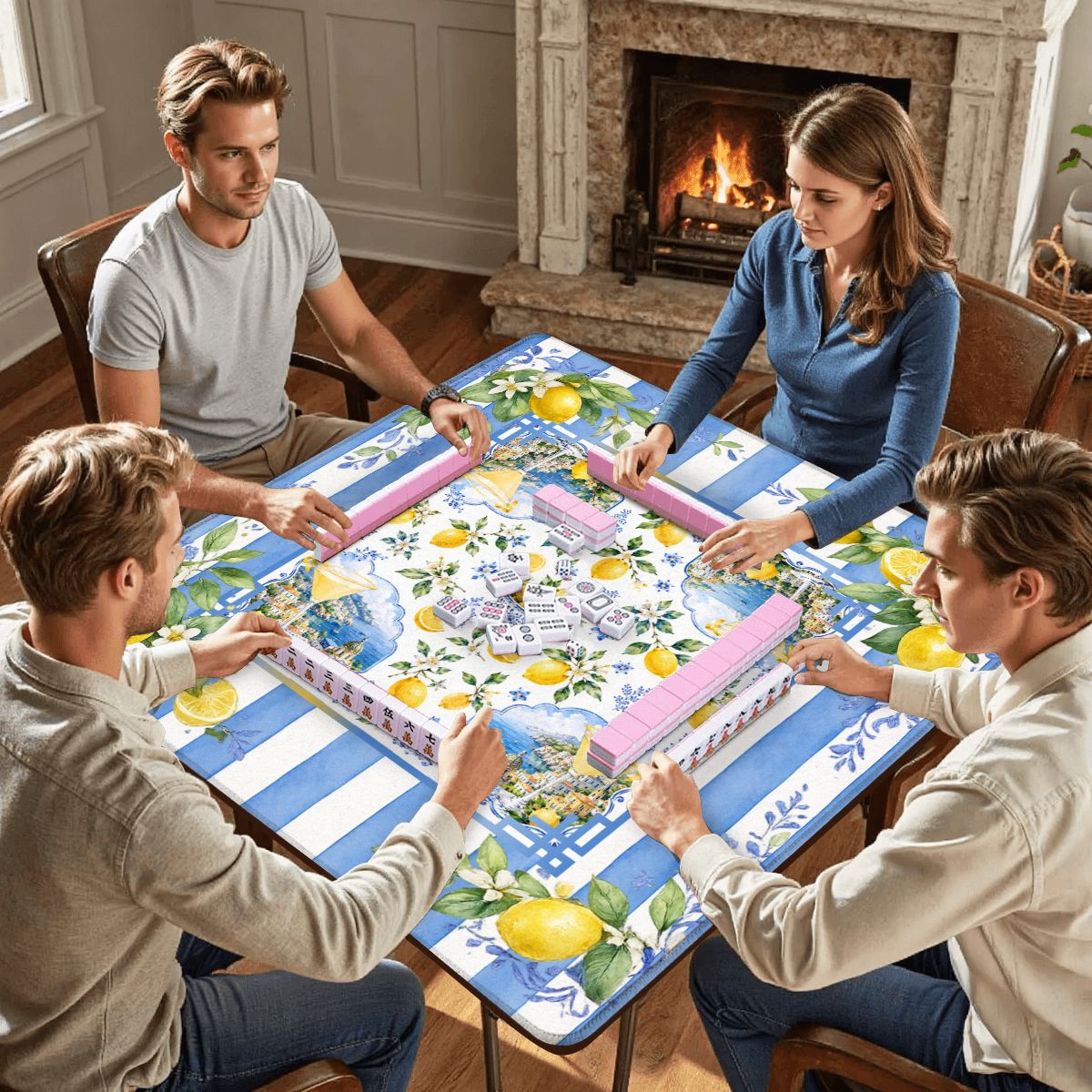 Lemondrops On The Amalfi Mahjong Mat