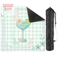 Mahjong Mat Whimsical Tiles And Cocktail Pastel Watercolor Preppy Mahj Mat